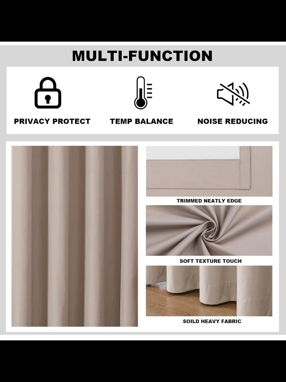Airwill Grommet Blackout Curtains, Thermal Insulated - 52